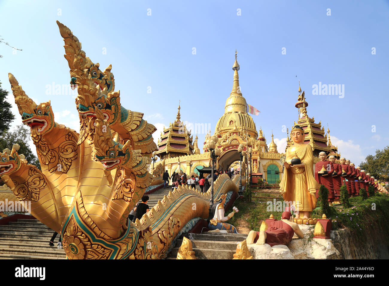 A scenic view of dehong yingjiang pagoda