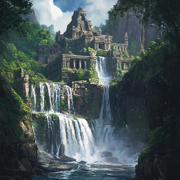 A scenic view of Dingcun Ruins