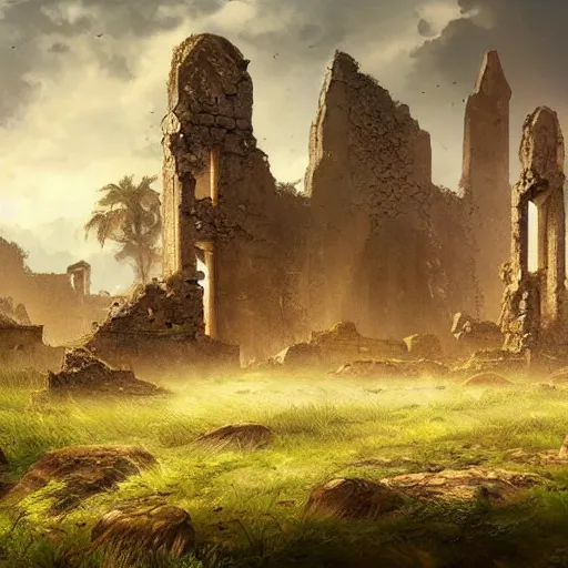 A scenic view of Dingcun Ruins