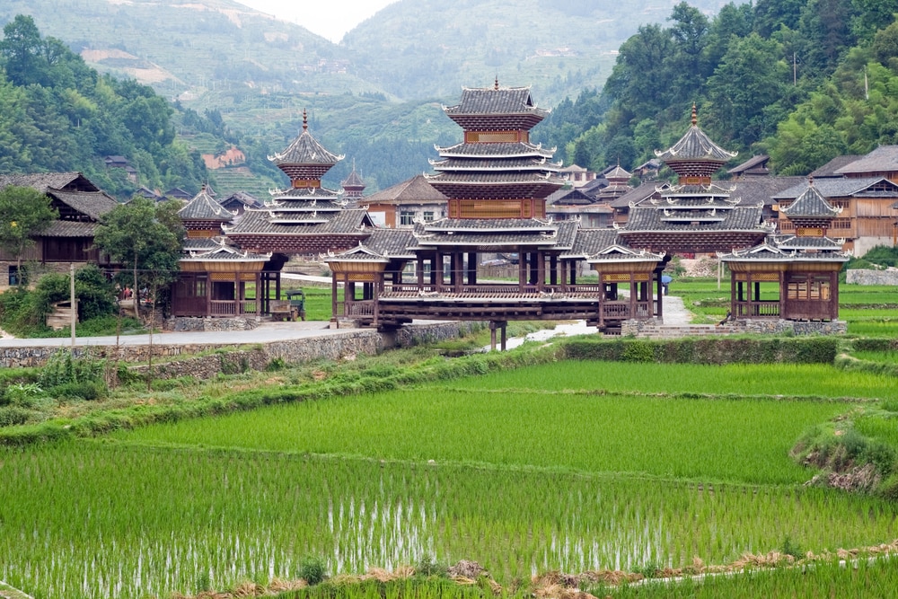 A scenic view of dingxi yugur ethnic village