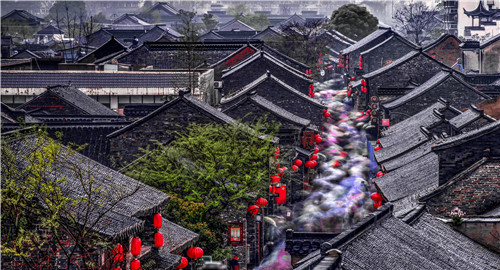 A scenic view of dongguan street
