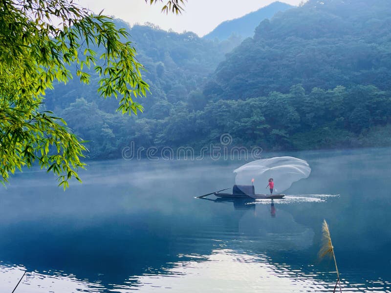 A scenic view of Dongjiang Lake
