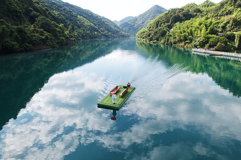 A scenic view of Dongjiang Lake