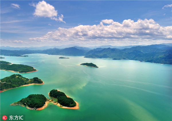 A scenic view of Dongjiang Lake