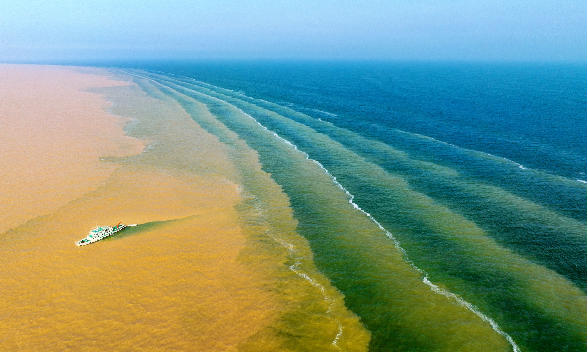 A scenic view of Dongying Yellow River Delta