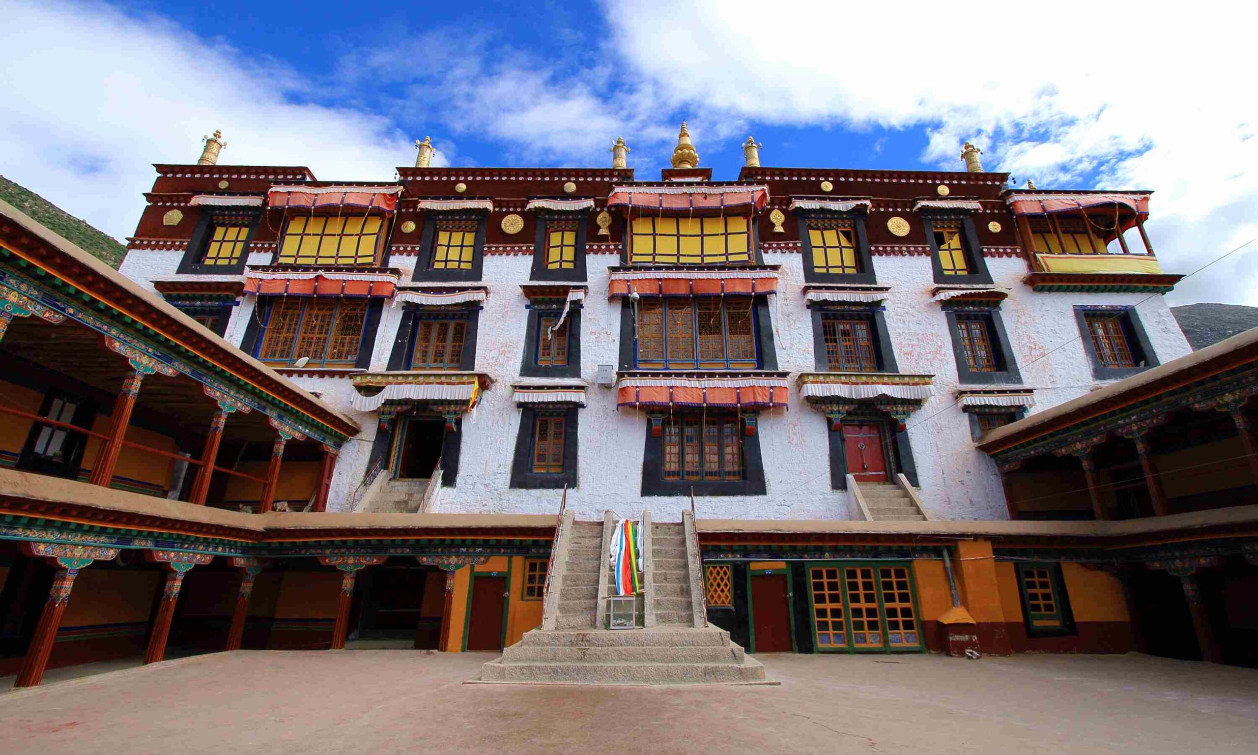 A scenic view of drepung monastery