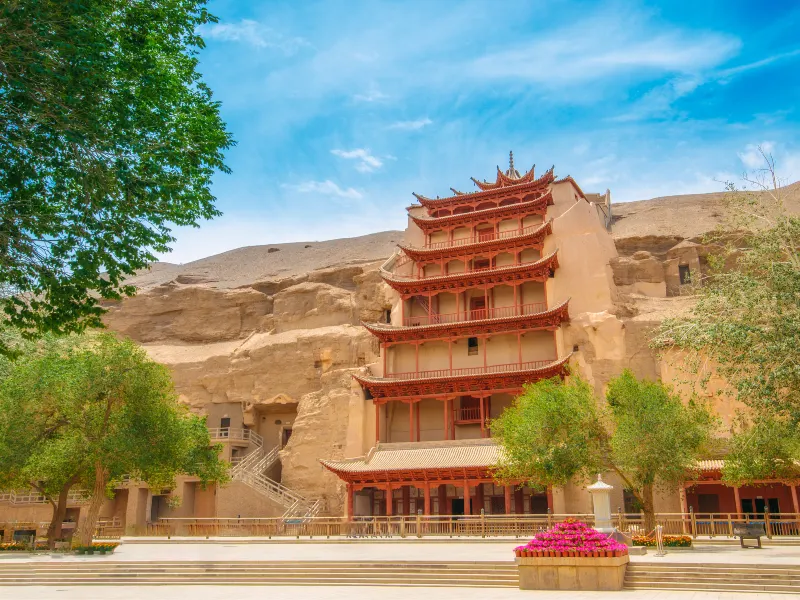 A scenic view of dunhuang han dynasty tombs