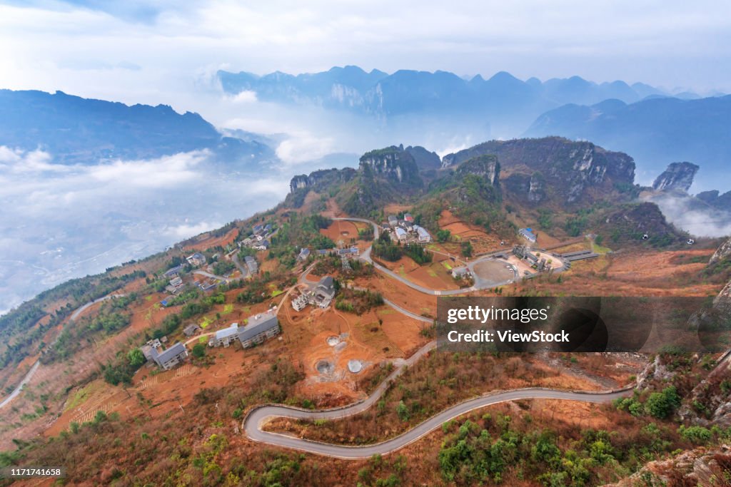 A scenic view of Enshi Grand Canyon