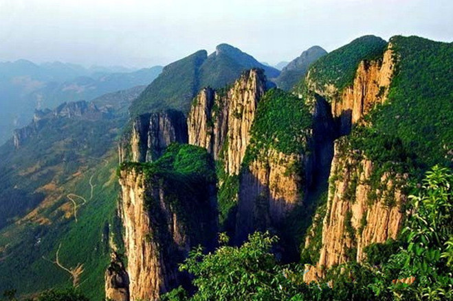 A scenic view of Enshi Grand Canyon