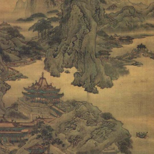 A scenic view of epang_palace_ruins
