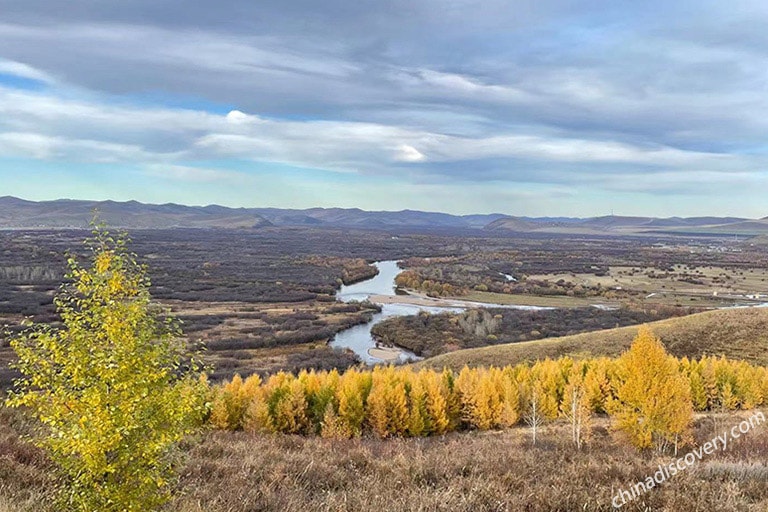 A scenic view of ergun_wetland