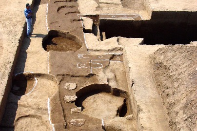 A scenic view of Erlitou Ruins