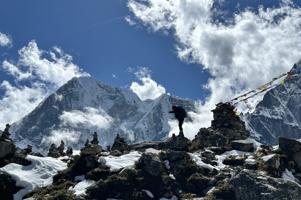 A scenic view of everest base camp