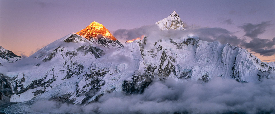 A scenic view of everest base camp