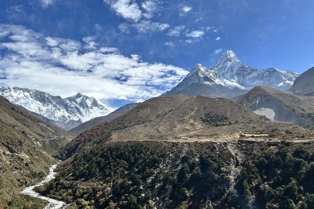 A scenic view of everest base camp