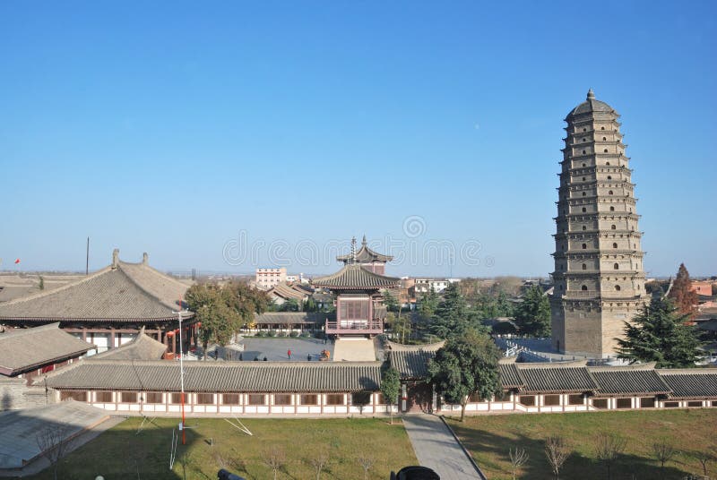 A scenic view of famen_temple_pagoda