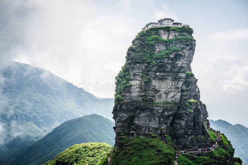 A scenic view of fanjing mountain