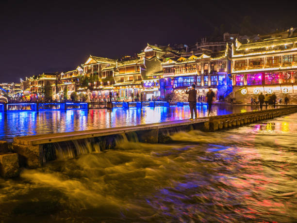 A scenic view of fengwei ancient town