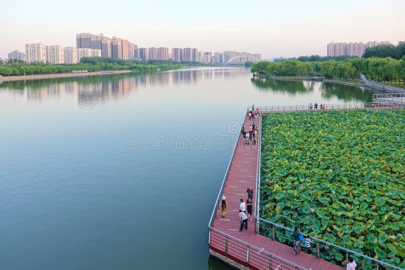 A scenic view of Fenhe River Park
