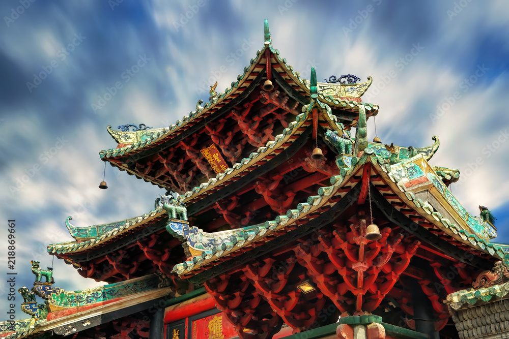 A scenic view of foshan zumiao temple