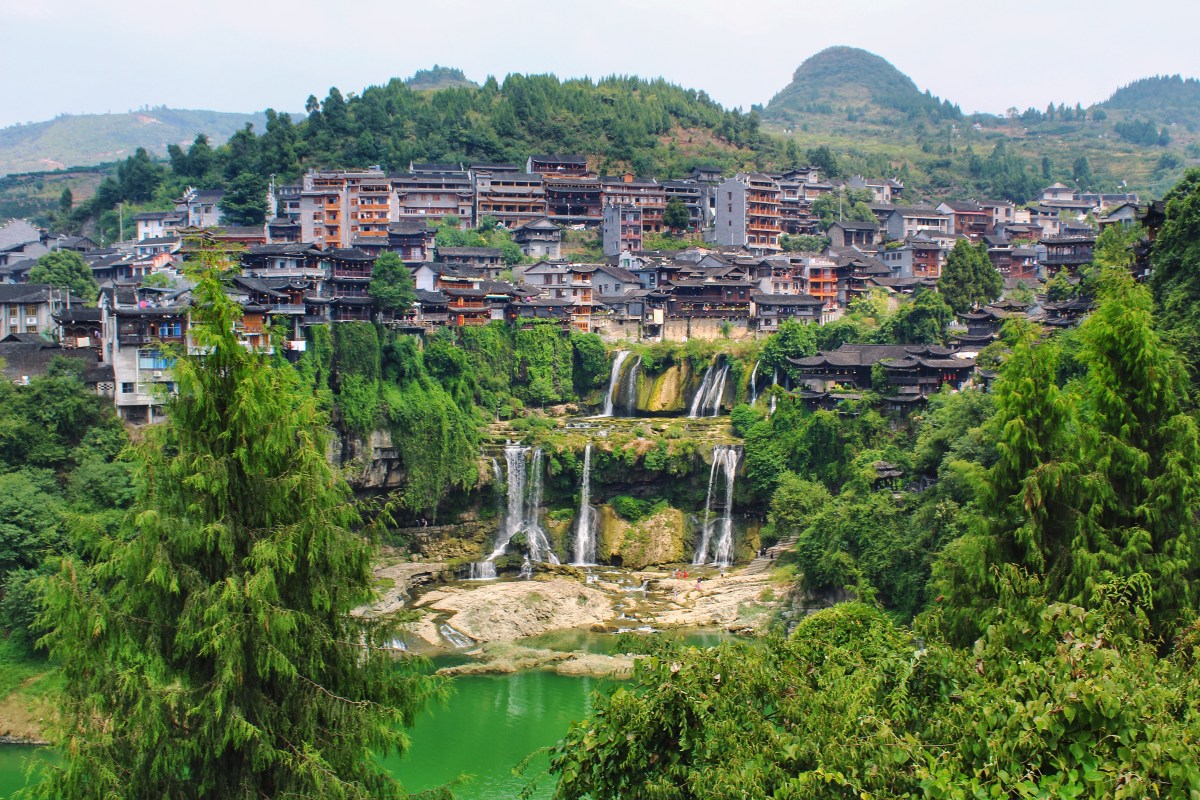 A scenic view of fubao ancient town