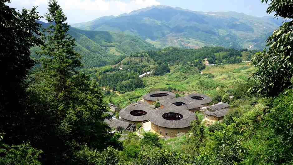 A scenic view of fujian tulou