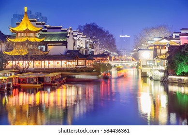 A scenic view of fuzimiao qinhuai river