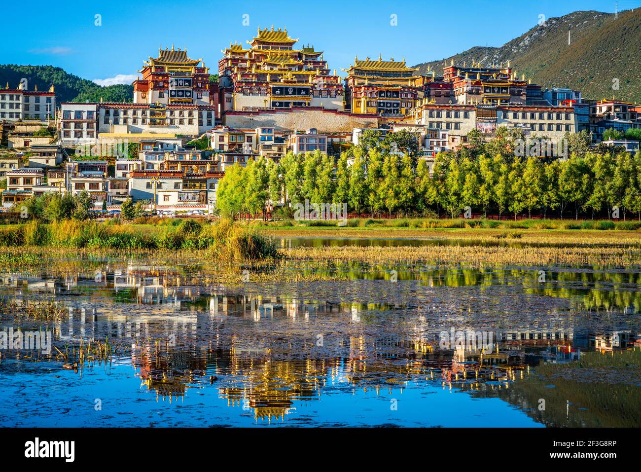 A scenic view of ganden monastery