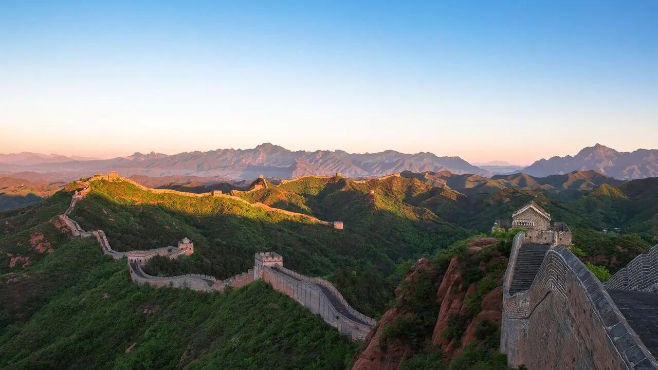 A scenic view of gansu great wall beacon towers