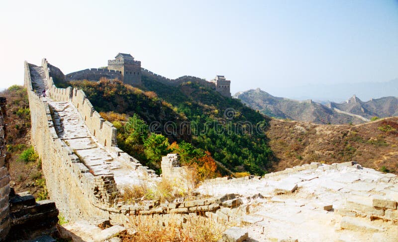 A scenic view of gansu great wall beacon towers