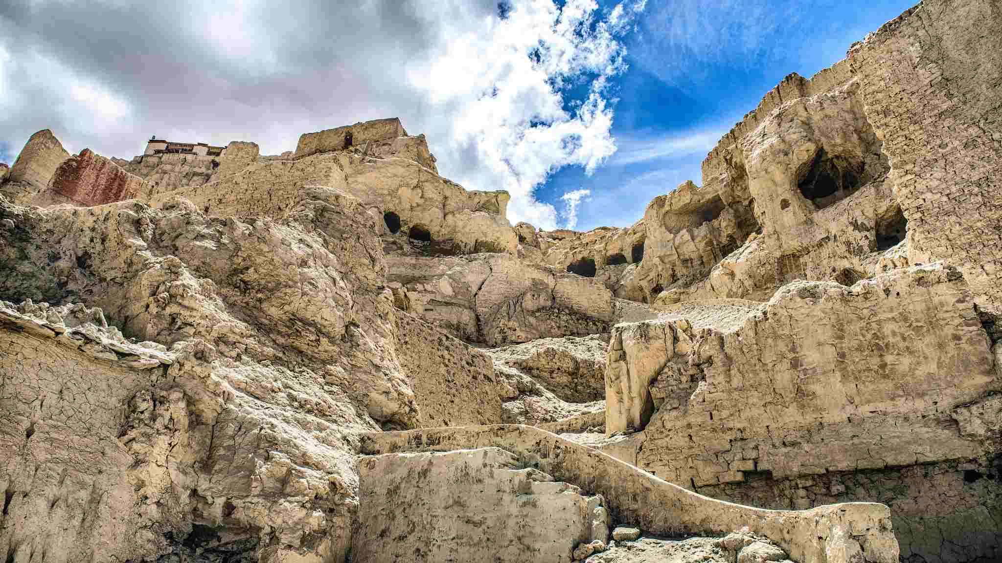 A scenic view of Gantang Palace Ruins
