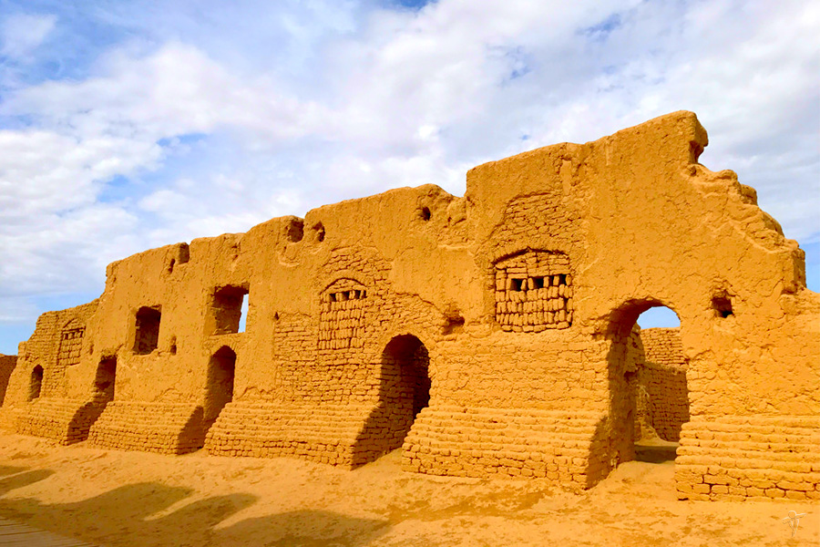 A scenic view of gaochang ancient city