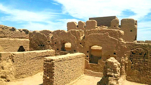A scenic view of gaochang ancient city