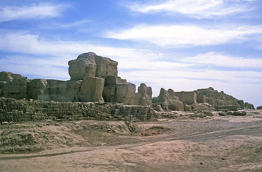 A scenic view of gaochang ancient city