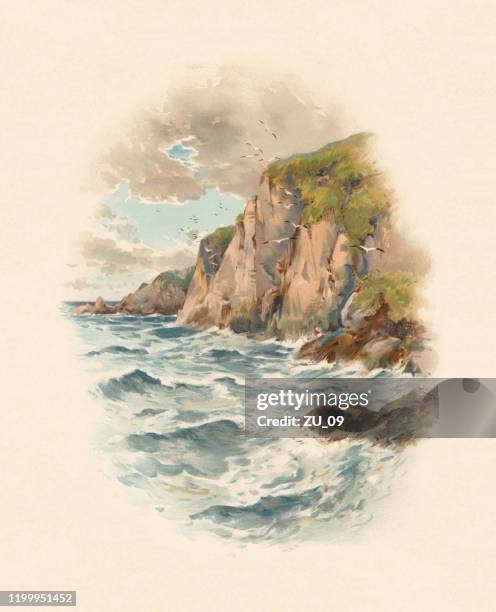 A scenic view of general cliff rock paintings