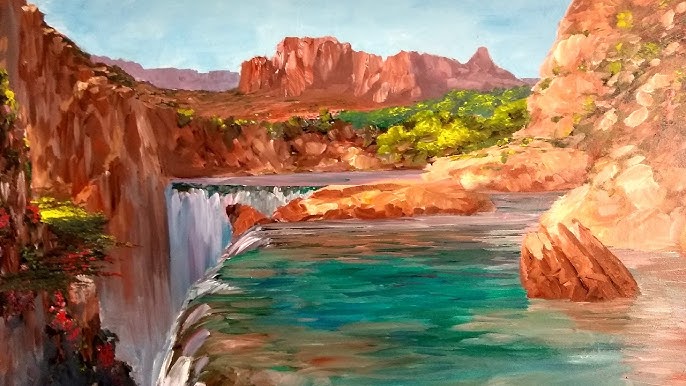 A scenic view of general cliff rock paintings