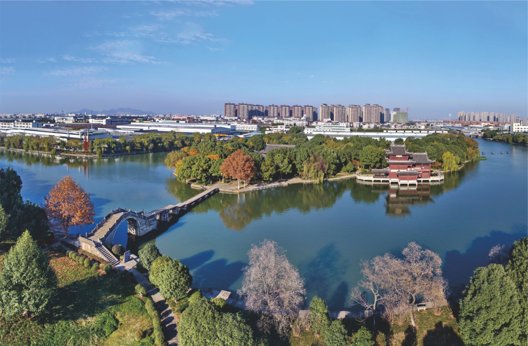 A scenic view of grand canal hangzhou section
