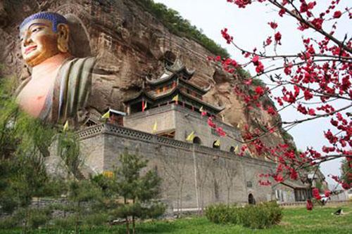 A scenic view of great_buddha_temple_grottoes_in_bin_county