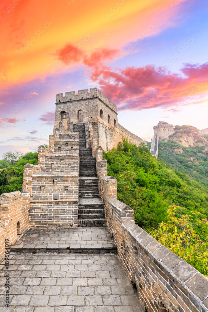 A scenic view of Great Wall Jinshanling Section