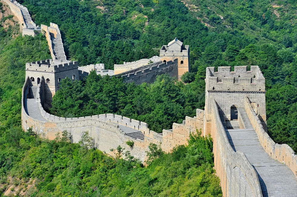 A scenic view of great wall mutianyu