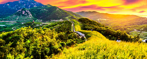 A scenic view of Great Wall Of Qi
