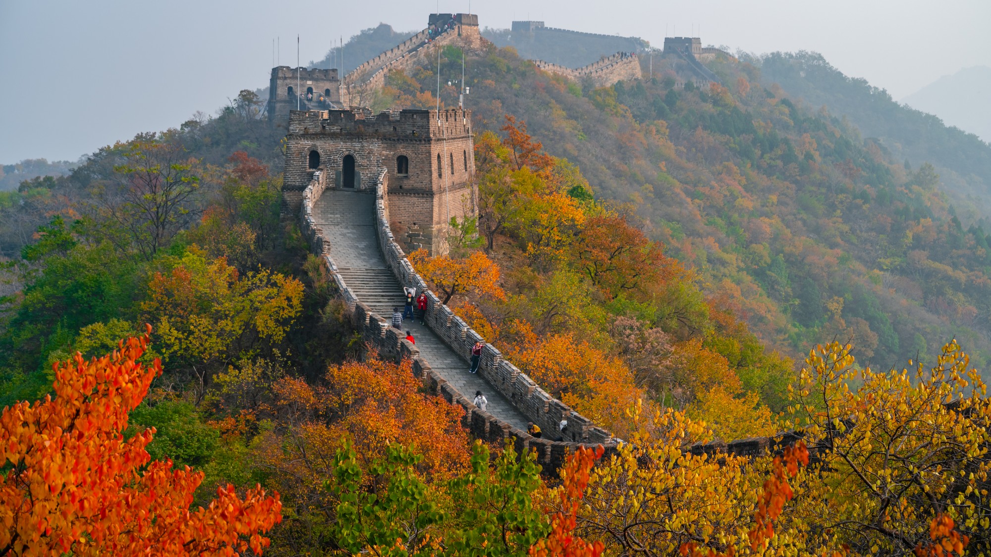 A scenic view of Great Wall Of Qi
