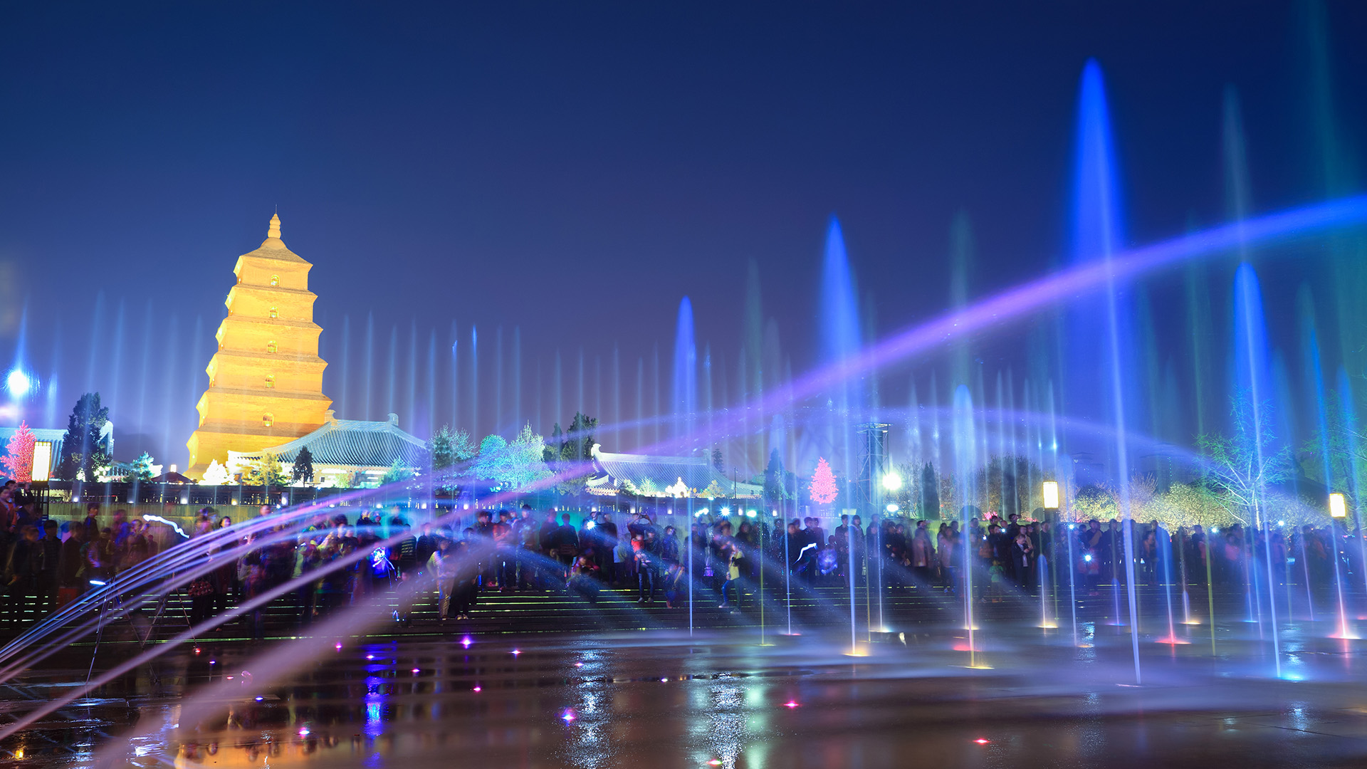 A scenic view of great_wild_goose_pagoda