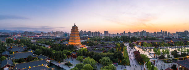 A scenic view of great_wild_goose_pagoda