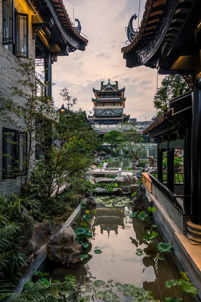 A scenic view of guangdong opera museum
