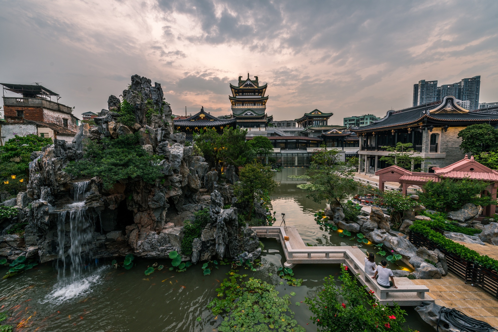 A scenic view of guangdong opera museum
