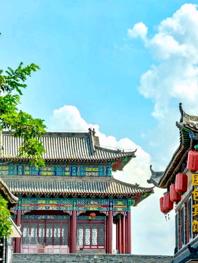 A scenic view of Guangfu Ancient City