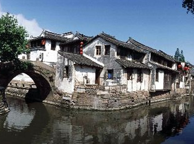 A scenic view of Guangfu Ancient City