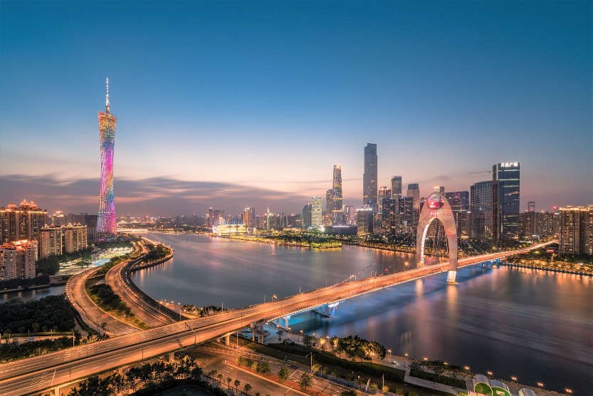 A scenic view of guangzhou tower