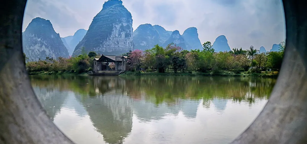 A scenic view of Guanxi Enclosed House